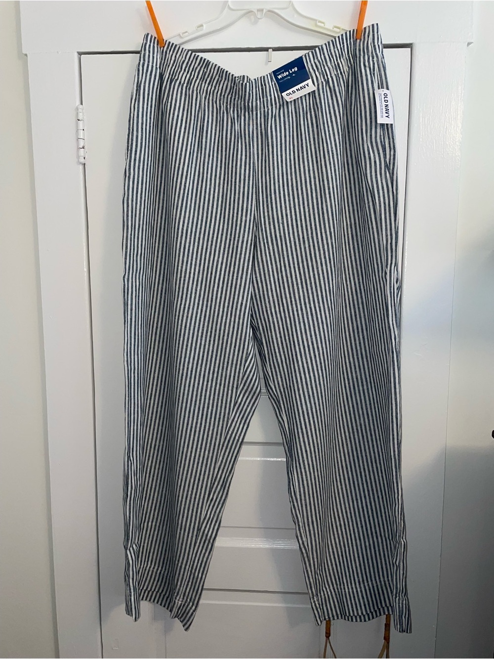 Old Navy Wide Leg Full Length Striped Pants NWT